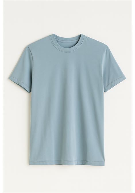 T-shirt Uomo Azzurro Polvere in Cotone Ice Estivo ALPHA STUDIO | T-shirt | AU-1330C1016